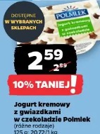Jogurt kremowy z gwiazdkami w czekoladzie Polmlek