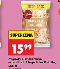 Migdały blanszowane w płatkach Mega Paka Bakollo