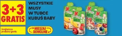 Wszystkie musy w tubce Kubuś Baby