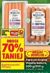 Parówki Kraina Wędlin Nature: z szynki, z indyka