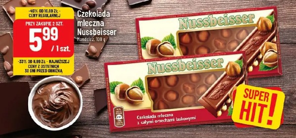 Czekolada mleczna Nussbeisser