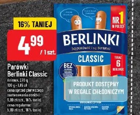 Parówki Berlinki Classic Animex