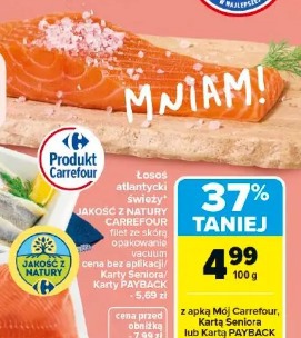 Łosoś atlantycki świeży JAKOŚĆ Z NATURY CARREFOUR
