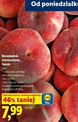 Brzoskwinie ciasteczkowe, luzem 