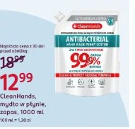 CleanHands, mydło w płynie, zapas, 1000 ml