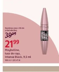 Maybelline, tusz do rzęs, Intense Black