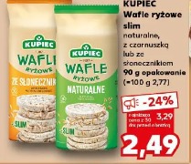 Kupiec Wafle ryżowe slim naturalne, z czarnuszką lub ze słonecznikiem