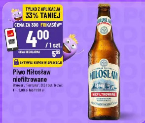 Piwo Miłosław niefiltrowane