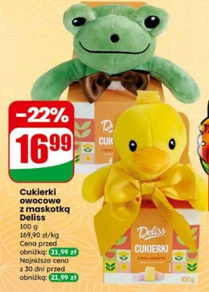 Cukierki owocowe z maskotką Deliss