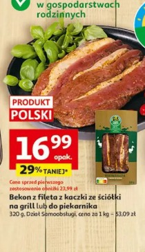 Boczek z fileta z kaczki ze ściółki na grill lub do piekarnika