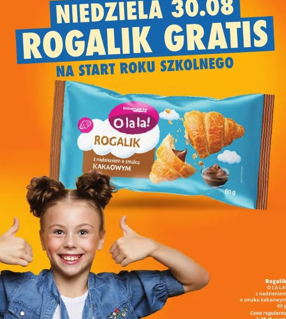 Rogalik O LA LA! z nadzieniem o smaku kakaowym