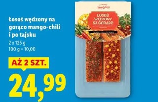 Łosoś wędzony na gorąco mango-chili i po tajsku