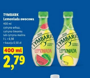 Tymbark Lemoniada owocowa cytryna-arbuz, cytryna-limonka lub cytryna-malina