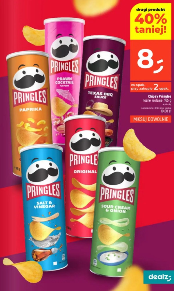 Pringles chipsy różne rodzaje