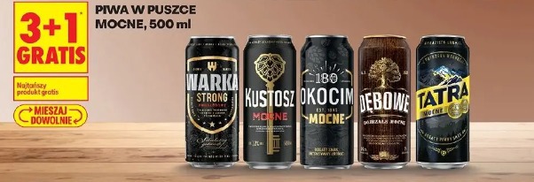 Piwa w puszce mocne, 500 ml