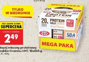 Napój mleczny proteinowy o smaku tiramisu UHT