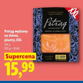 Pstrąg wędzony na zimno, plastry, XXL