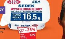 Mlekovita SBA Serek homogenizowany naturalny, wysokobiałkowy, bez laktozy