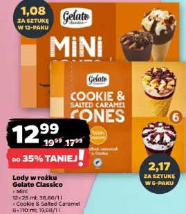 Lody w rożku Gelato Classico Cookie & Salted Caramel
