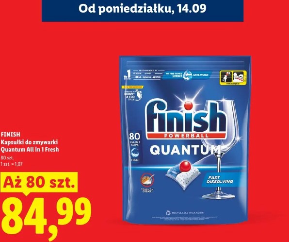 Finish Kapsułki do zmywarki Quantum All in 1 Fresh