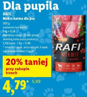 Rafi Mokra karma dla psa