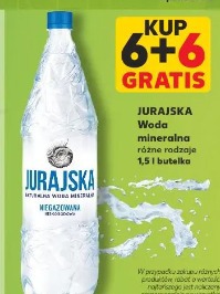 Jurajska Woda mineralna różne rodzaje 1,5 l butelka