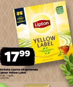 Herbata czarna ekspresowa Lipton Yellow Label