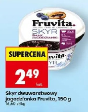 Skyr dwuwarstwowy jagodzianka Fruvita