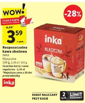 Rozpuszczalna kawa zbożowa Inka klasyczna