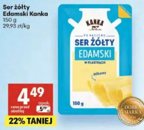 Ser żółty Edamski Kanka