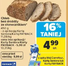 Chleb bez drożdży ze słonecznikiem Carrefour