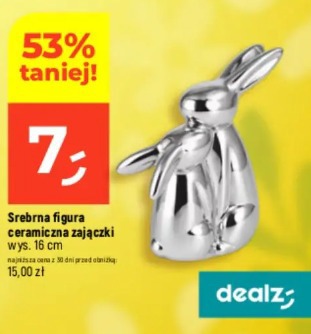 Srebrna figura ceramiczna zajączki