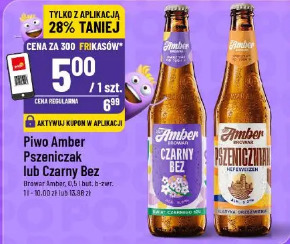 Piwo Amber Pszeniczak lub Czarny Bez