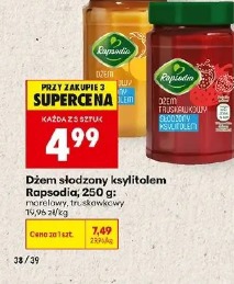 Dżem truskawkowy słodzony ksylitolem Rapsodia