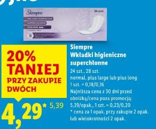 Siempre Wkładki higieniczne superchłonne