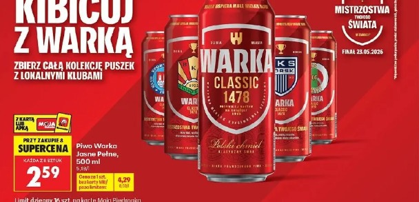 Piwo Warka Jasne Pełne