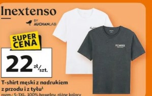 T-shirt męski z nadrukiem z przodu i z tyłu Inextenso