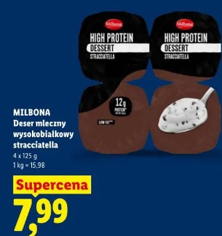 Milbona Deser mleczny wysokobiałkowy stracciatella