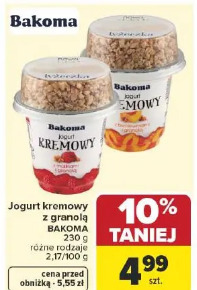 Jogurt kremowy z granolą Bakoma