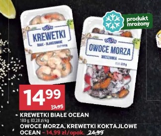 Krewetki białe Ocean owoce morza, krewetki koktajlowe Ocean