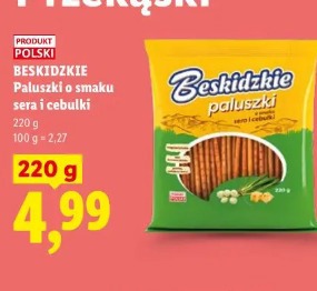 Beskidzkie Paluszki o smaku sera i cebuli