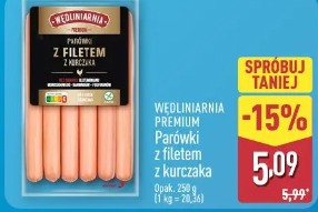 Wędlinarnia Premium Parówki z filetem z kurczaka