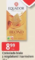 Czekolada biała z migdałami i karmelem Equador