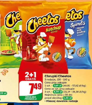 Chrupki Cheetos ketchup spirals cheese with ketchup