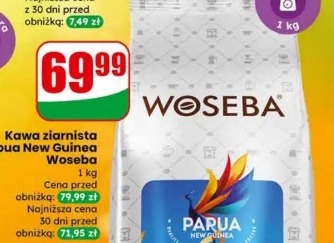 Kawa ziarnista Papua New Guinea Woseba