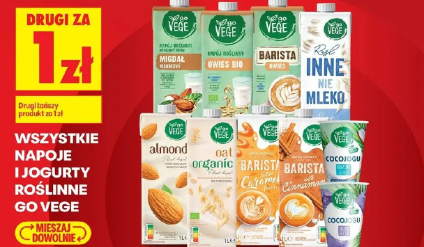 Wszystkie napoje i jogurty roślinne Go Vege