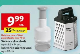 Siekacz do cebuli lub tarka nierdzewna