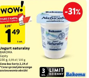 Jogurt naturalny gęsty BAKOMA
