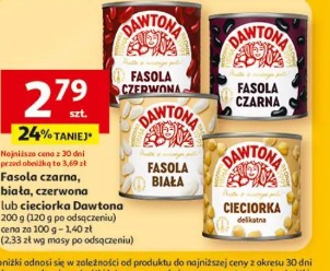 Fasola czarna, biała, czerwona lub ciecierzyca Dawtona