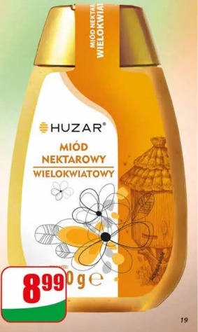Miód wielokwiatowy z dozownikiem Huzar